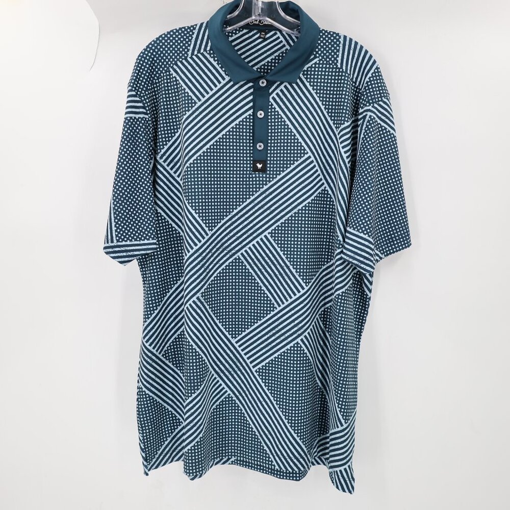 Bad Birdie Polo Shirt Men's 2XL Retro Bloomin Short Sleeve Golf Performance